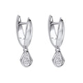 Gecko Jewellery Pear Cut Lab Grown Diamond 9ct Gold Hoop Earrings