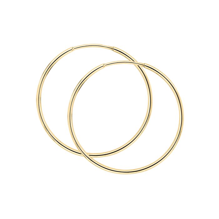 Gecko Jewellery 9ct Yellow Gold Hoop Earrings - 10mm 20mm 30mm