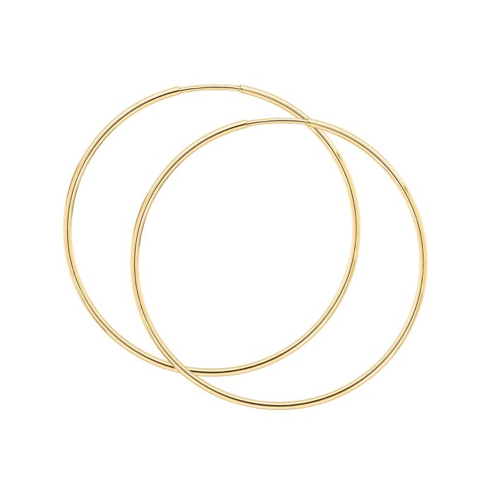 Gecko Jewellery 9ct Yellow Gold Hoop Earrings - 10mm 20mm 30mm