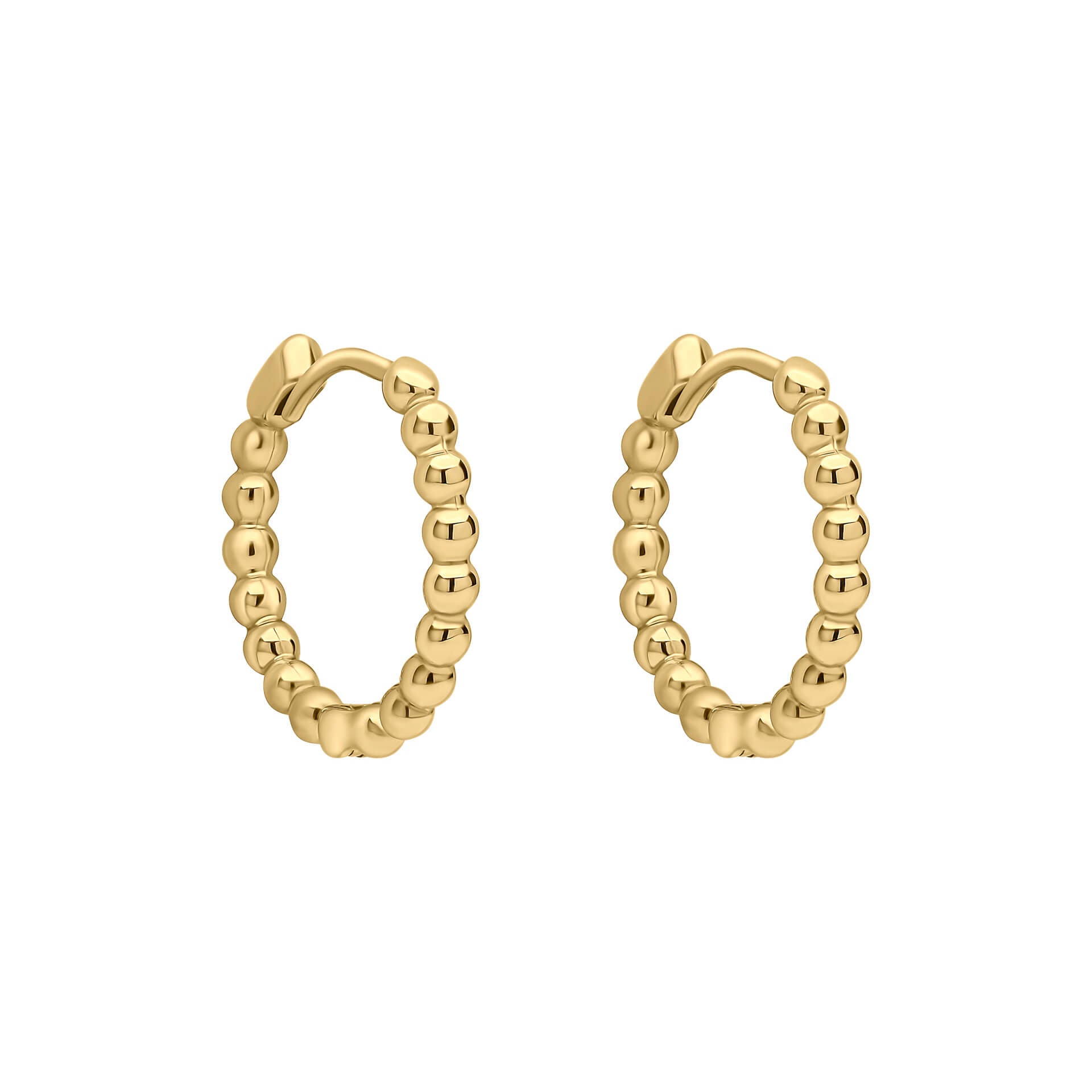 Gecko Jewellery 9ct Yellow Gold Barcelona Ball Hoop Earrings