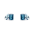 Gecko Jewellery London & Sky Blue Topaz Toi et Moi Stud Earrings