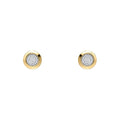 Gecko Jewellery 9ct Yellow Gold Bezel Set Solitaire Diamond Stud Earrings