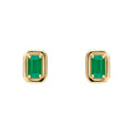 Gecko Jewellery 9ct Yellow Gold Octagon Precious Stone Stud Earrings