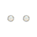 Gecko Jewellery Opal and Diamond Halo Stud Earrings in 9ct Yellow Gold