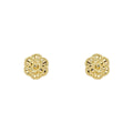 Gecko Jewellery 9ct Yellow Gold English Rose Stud Earrings with Diamonds