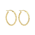 Gecko Jewellery Twisted Rope Hoop Earrings – 9ct Yellow Gold Design