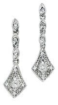 Gecko Jewellery Vintage Diamond Drop Earrings in 9ct Gold – Classic Style