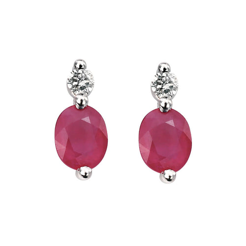 Gecko Jewellery 9ct Gold Diamond and Precious Stone Drop Earrings