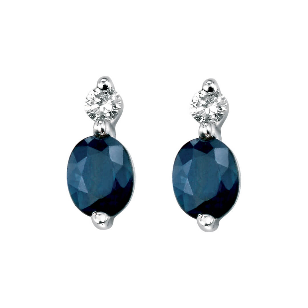 Gecko Jewellery 9ct Gold Diamond and Precious Stone Drop Earrings