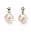 Gecko Freshwater Pearl and Diamond Earrings in 9ct Gold – Neutral Tones