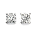 Gecko Jewellery 9ct Gold Diamond Cluster Stud Earrings for Women