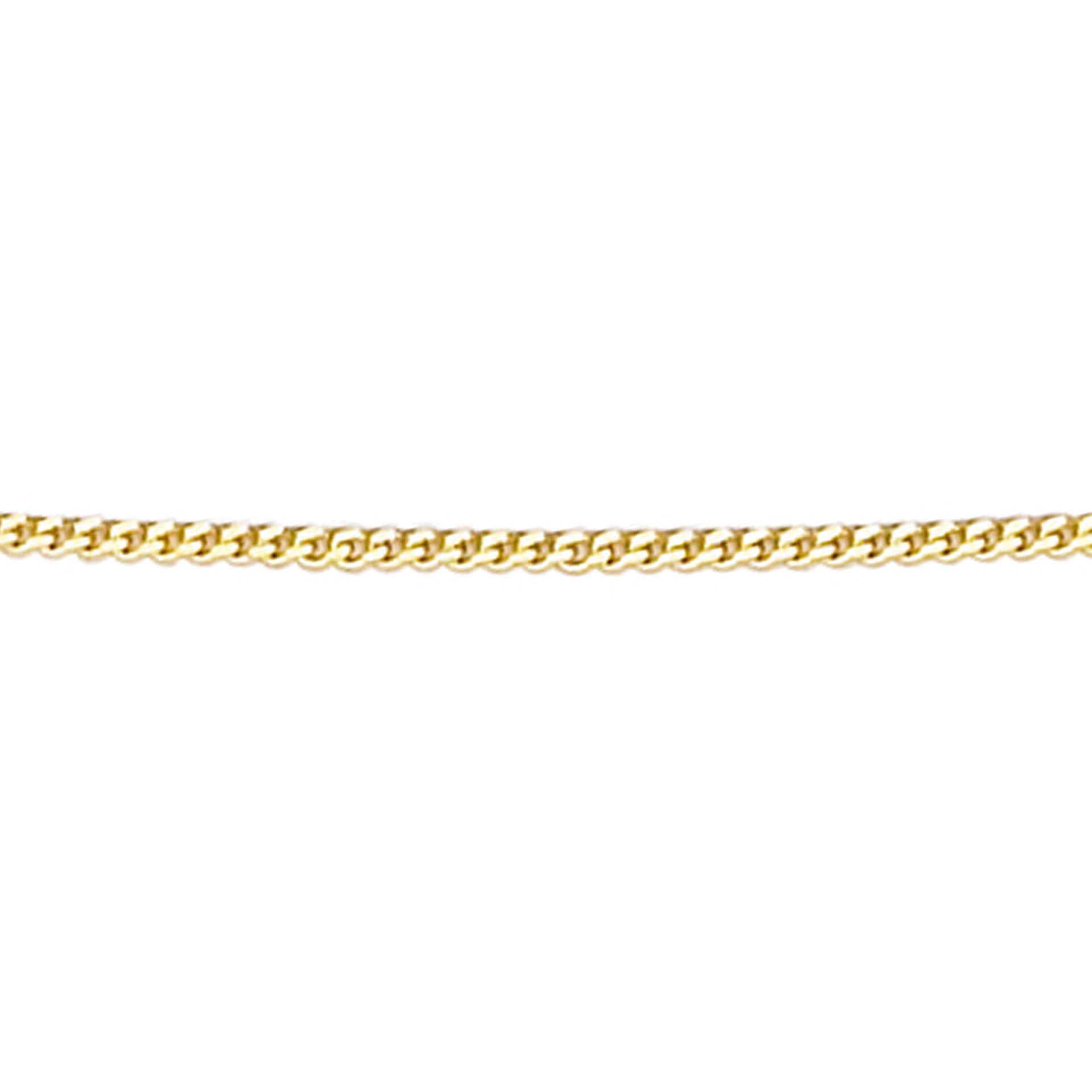 Gecko Jewellery 9ct Gold 0.8mm Diamond Cut Curb Chain – 41cm-46cm