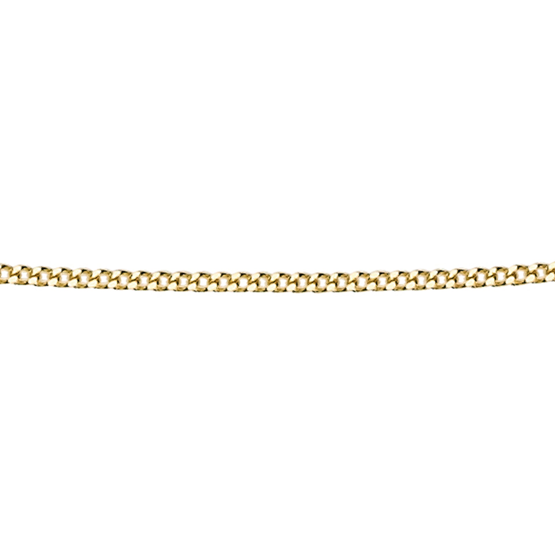 Gecko Jewellery 1mm Cut Curb Chain – 9ct Gold Extendable Necklace
