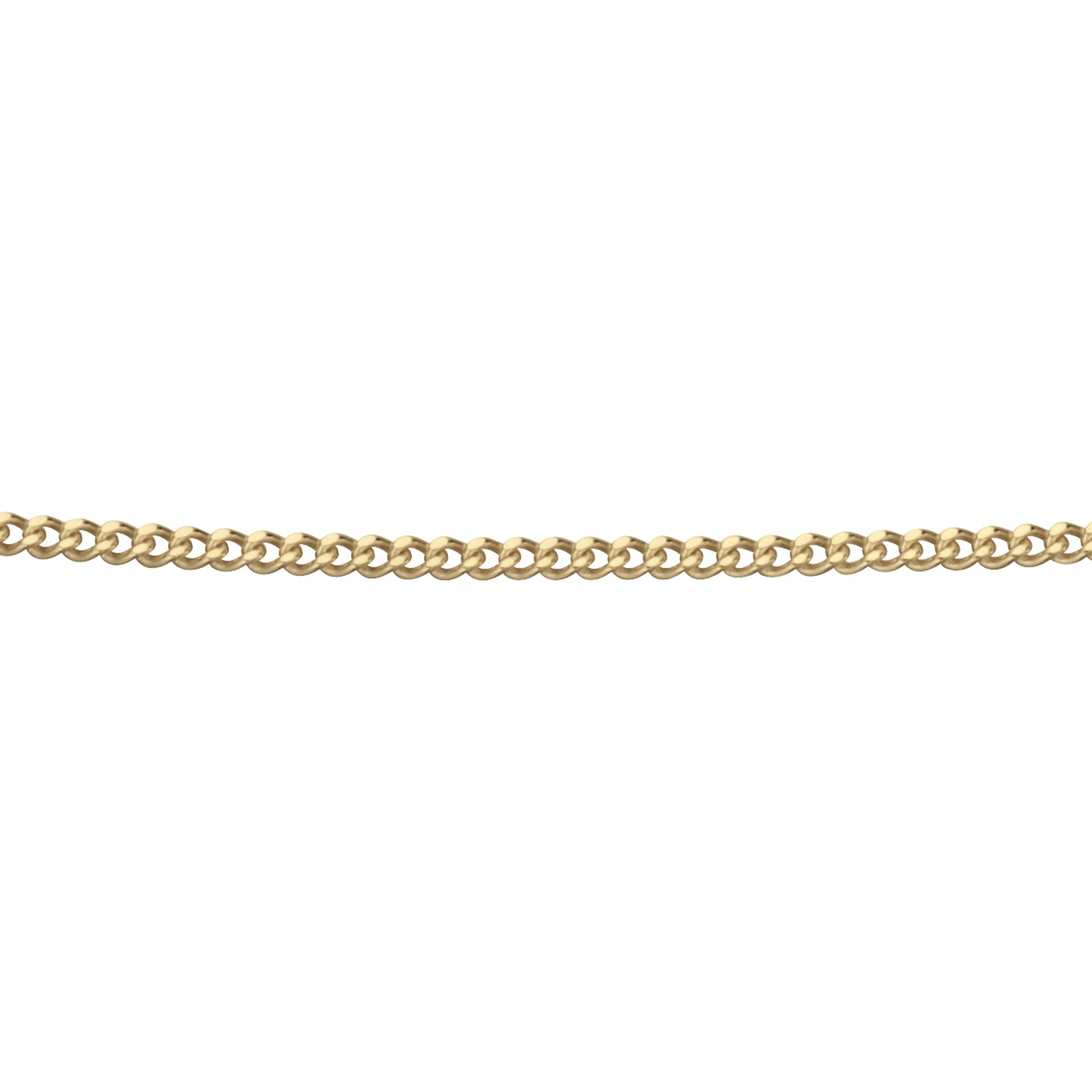 Gecko Jewellery 1mm Cut Curb Chain – 9ct Gold Extendable Necklace