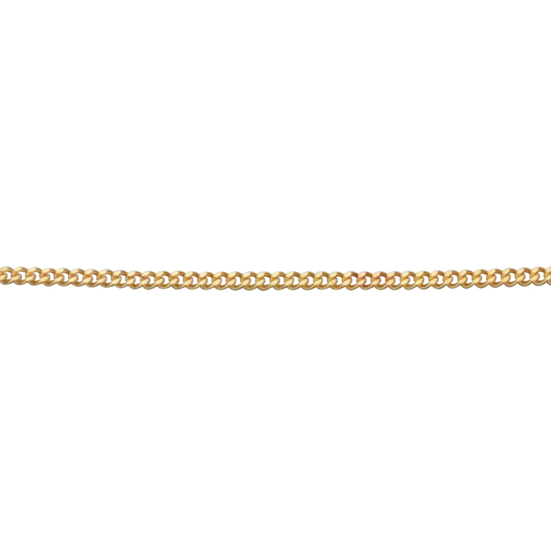 Gecko Jewellery 9ct Gold 0.6mm Curb Chain Necklace - 46cm Length