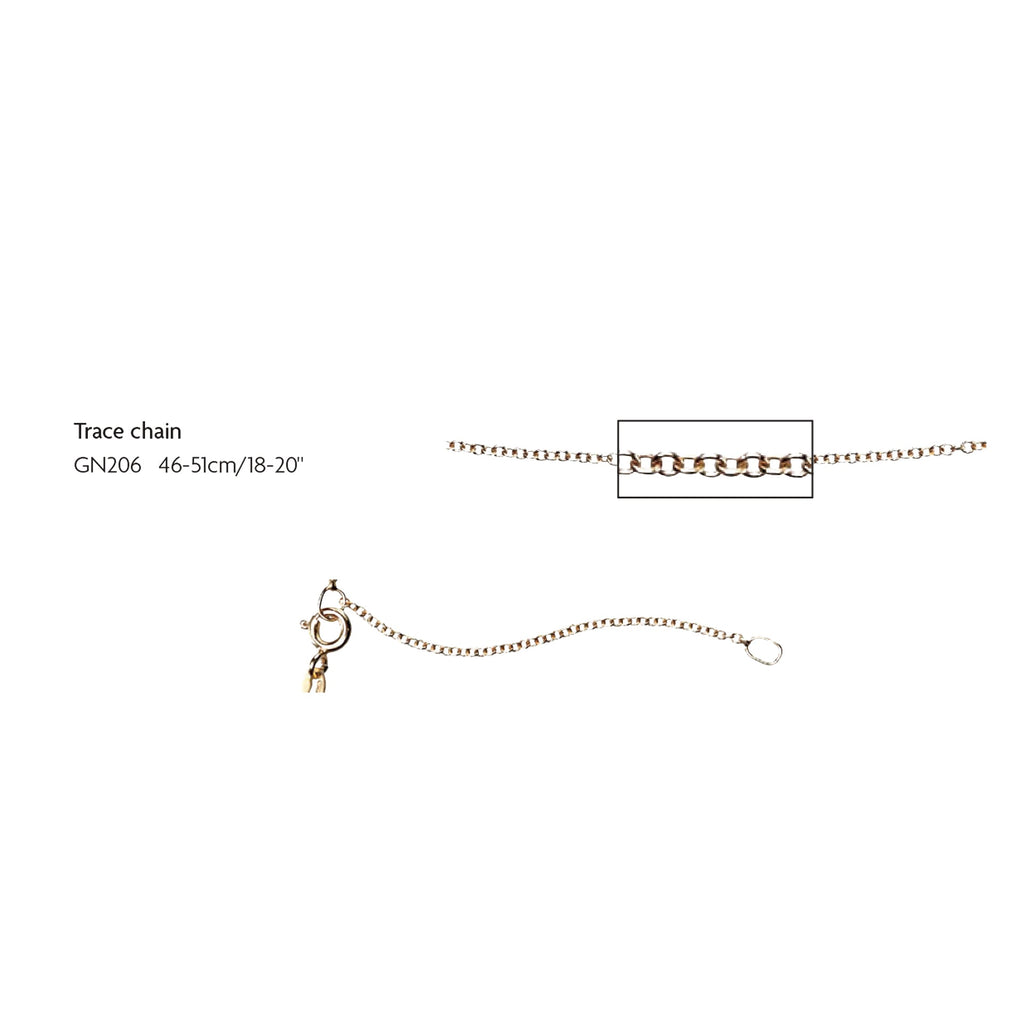 Gecko Jewellery 9ct Gold 1.2mm Trace Chain Necklace – 46cm-51cm