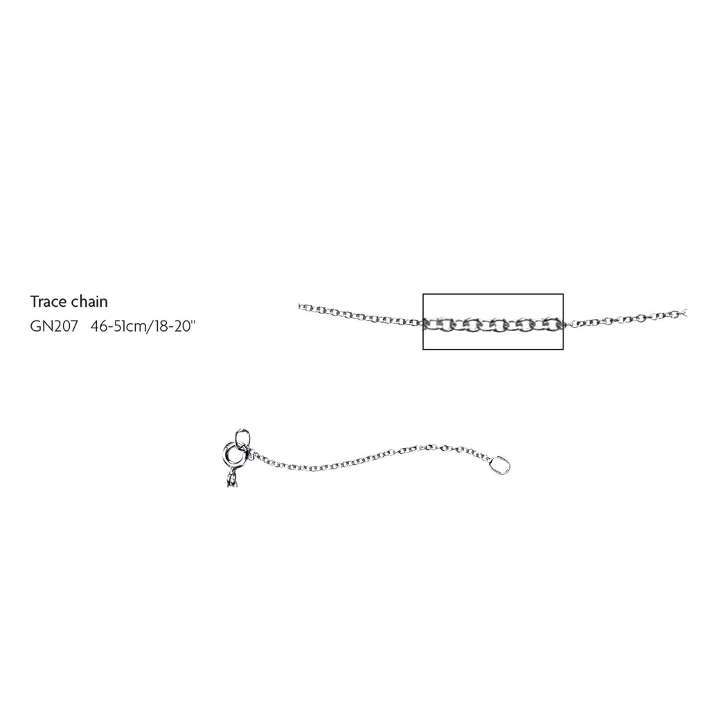 Gecko Jewellery 9ct Gold 1.2mm Trace Chain Necklace – 46cm-51cm