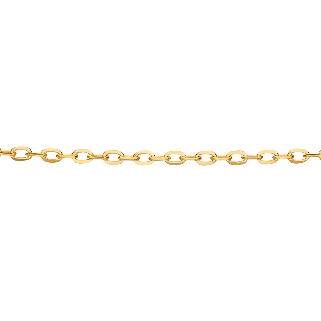 Gecko Jewellery 9ct Gold 0.8mm Cut Trace Chain Necklace – 45cm