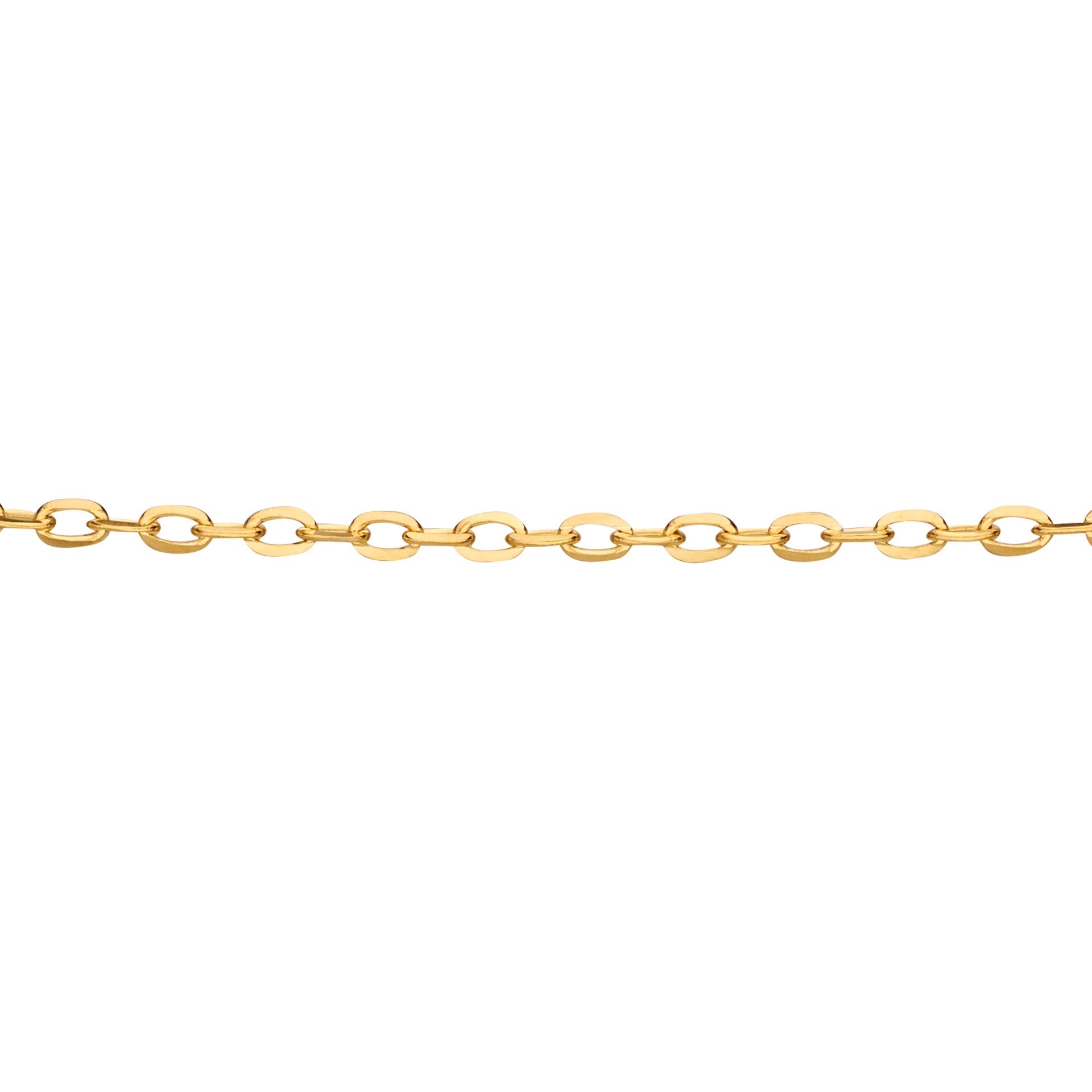 Gecko Jewellery 9ct Gold 0.8mm Cut Trace Chain Necklace – 45cm