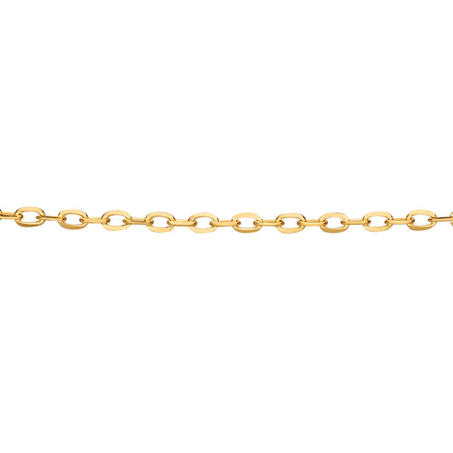 Gecko Jewellery 9ct Gold 0.8mm Cut Trace Chain Necklace – 45cm