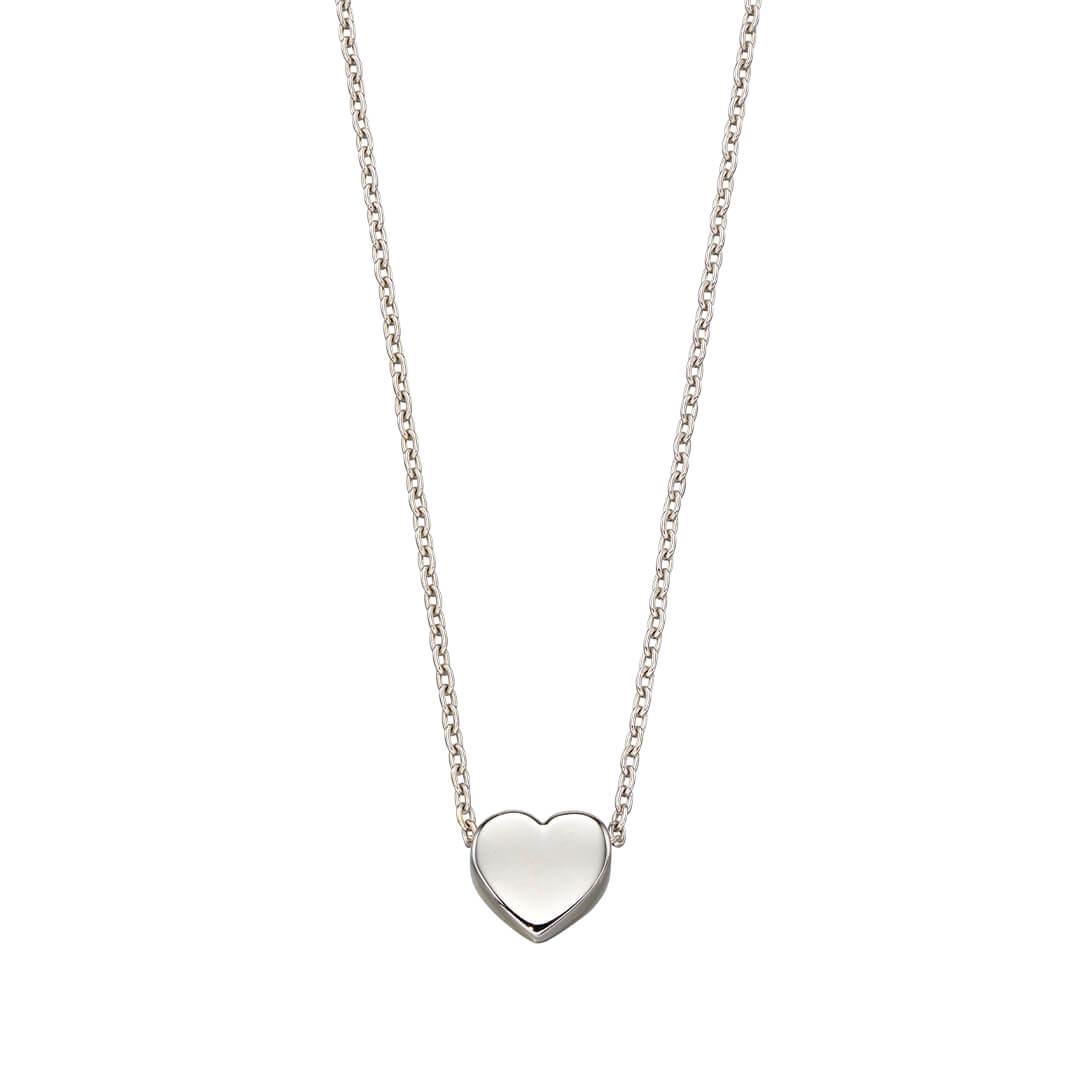 Gecko Jewellery Retail Small Plain Heart Necklace - Classic Everyday Style