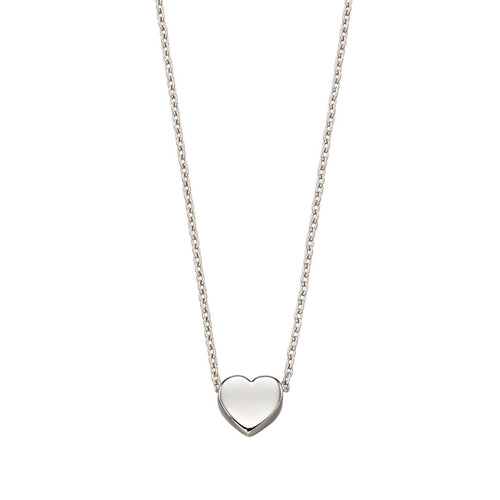 Gecko Jewellery Retail Small Plain Heart Necklace - Classic Everyday Style