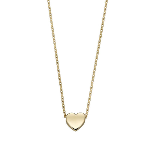 Gecko Jewellery Retail Small Plain Heart Necklace - Classic Everyday Style