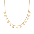 Gecko Jewellery 9ct Gold Multi Disc Necklace with Polished Finish