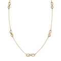 Gecko Jewellery 9ct Yellow Gold Infinity Symbol Station Necklace