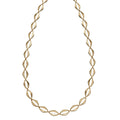Gecko Jewellery 9ct Yellow Gold Open Eye Link Necklace for Women