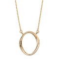 Gecko Jewellery 9ct Yellow Gold Twist Open Oval Necklace for Women
