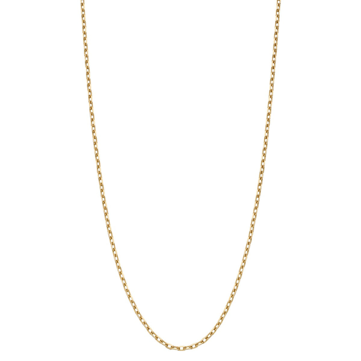 Gecko Jewellery 9ct Gold 0.7mm Diamond Cut Trace Chain – 56cm-61cm