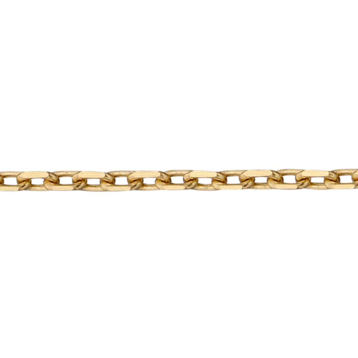 Gecko Jewellery 9ct Gold 0.7mm Diamond Cut Trace Chain – 56cm-61cm