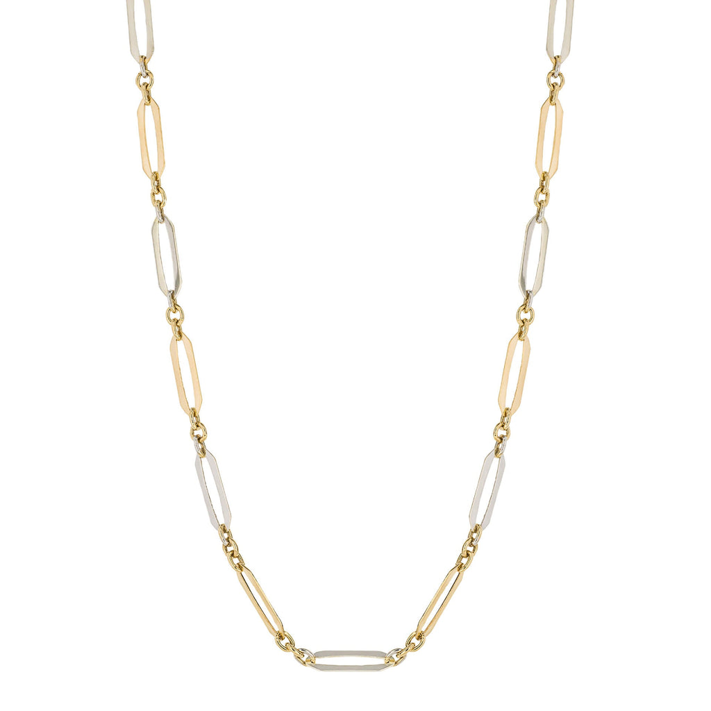 Gecko Jewellery 9ct Gold Elongated Link Chain Necklace for Stacking