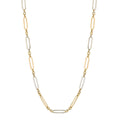 Gecko Jewellery 9ct Gold Elongated Link Chain Necklace for Stacking
