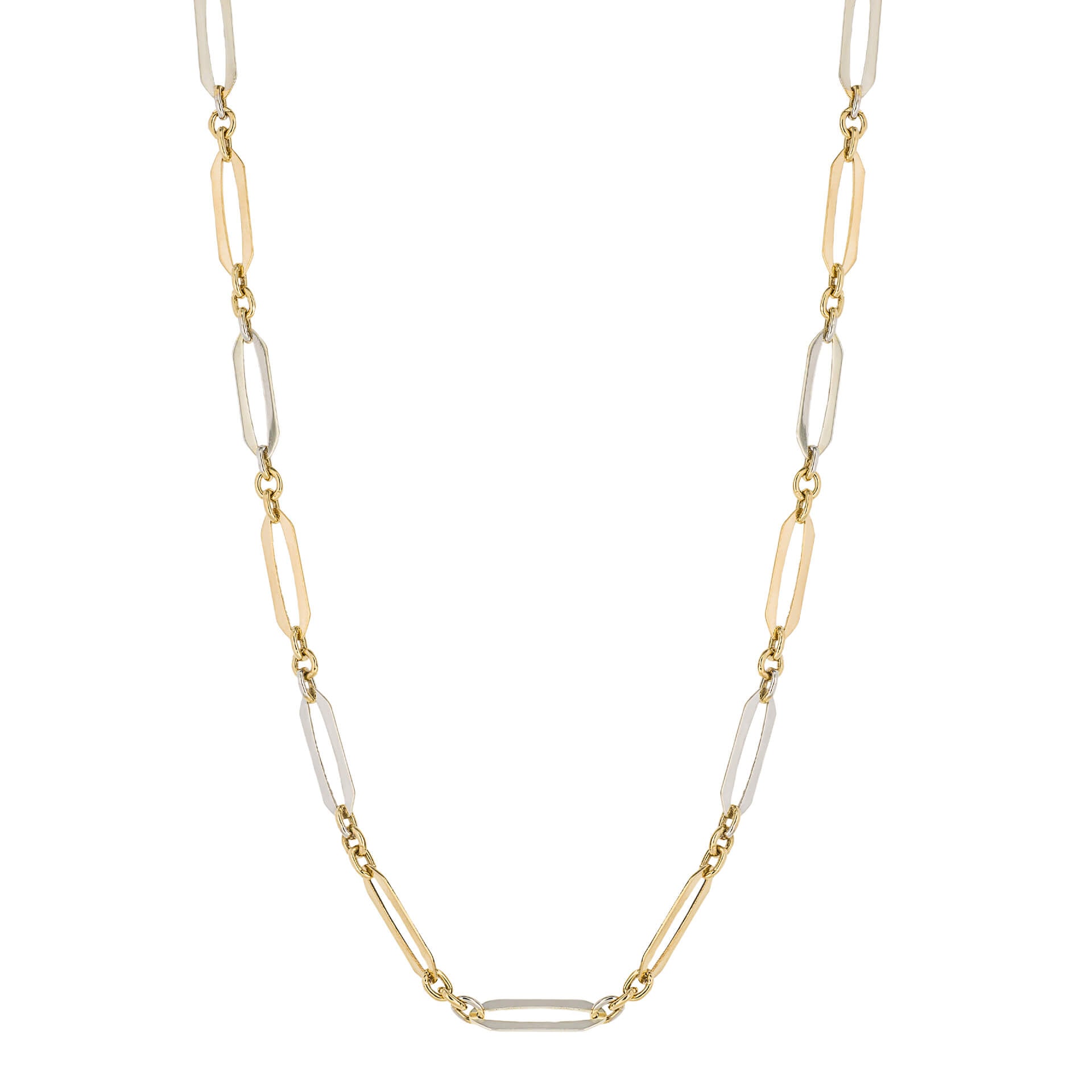 Gecko Jewellery 9ct Gold Elongated Link Chain Necklace for Stacking