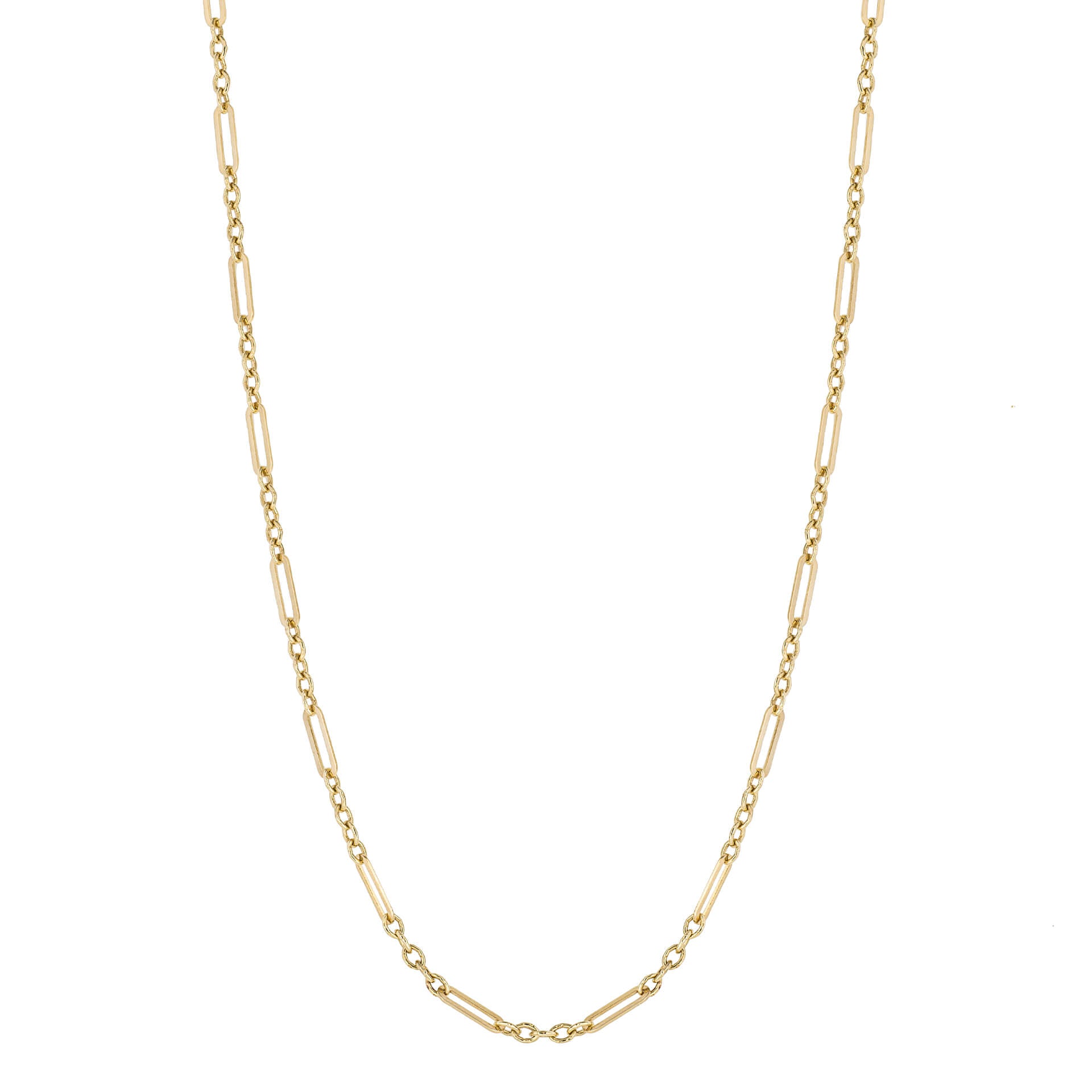 Gecko Jewellery 9ct Gold Mixed Length Link Chain Necklace