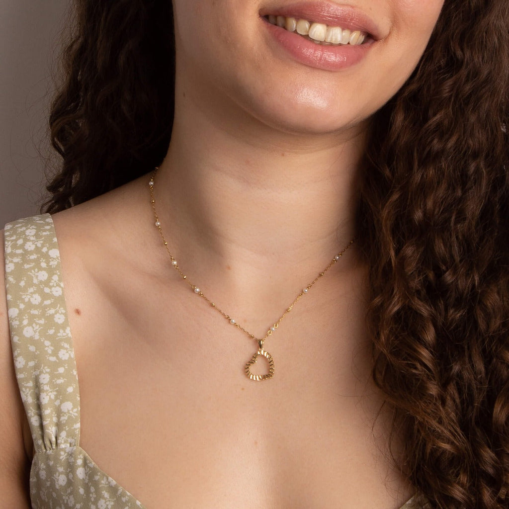 Gecko Jewellery 9ct Yellow Gold Freshwater Pearl Trace Chain Necklace