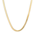 Gecko Jewellery 9ct Yellow Gold Herringbone Chain Necklace – 18 Inch