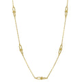 Gecko Jewellery 9ct Yellow Gold U Shape Link Station Necklace