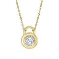 Gecko Jewellery Bezel Set Lab Grown Diamond Necklace in 9ct Gold