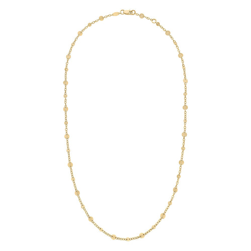 Gecko Jewellery 9ct Yellow Gold Discs and Chain Necklace – Italian Style
