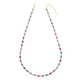 Gecko Jewellery 9ct Gold Navette Semi-Precious Stone Necklace