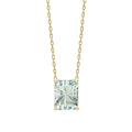 Gecko Jewellery 9ct Yellow Gold Octagonal Green Amethyst Necklace