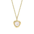 Gecko Jewellery 9ct Yellow Gold Pearl Petal Clover Necklace
