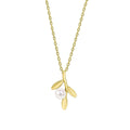 Gecko Jewellery Willow Necklace – 9ct Yellow Gold with Lustrous Pearl