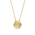 Gecko Jewellery English Rose Necklace – 9ct Yellow Gold Floral Pendant