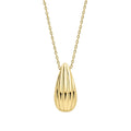 Gecko Jewellery Ridged Teardrop Necklace – Polished 9ct Yellow Gold