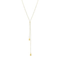 Gecko Jewellery 9ct Yellow Gold Organic Teardrop Lariat Necklace