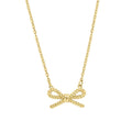 Gecko Jewellery 9ct Yellow Gold Rope Bow Necklace – Twisted Design